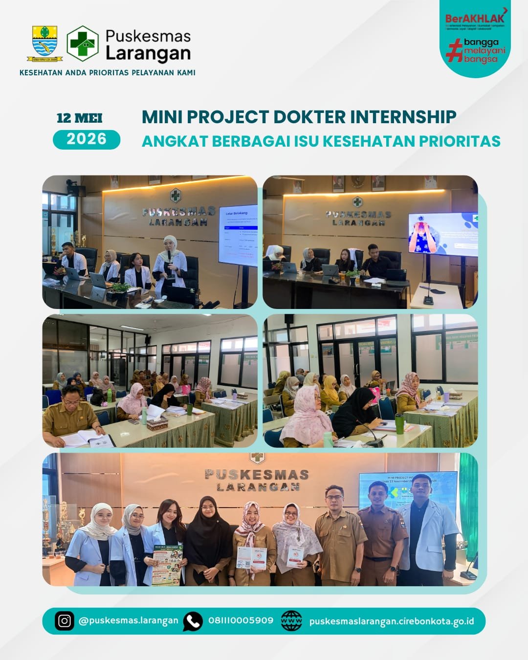 Mini Project Dokter Internship Puskesmas Larangan Angkat Berbagai Isu Kesehatan Prioritas