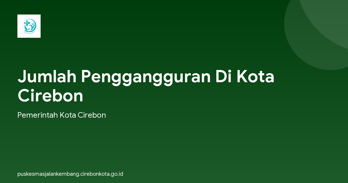 Jumlah Penggangguran Di Kota Cirebon