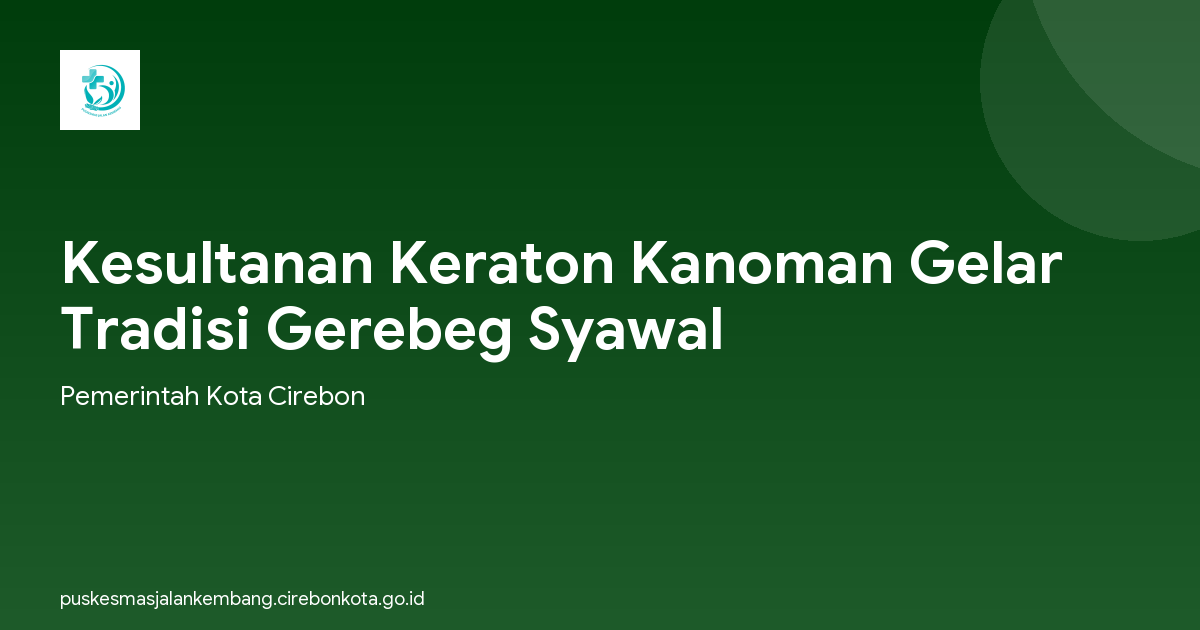 Kesultanan Keraton Kanoman Gelar Tradisi Gerebeg Syawal