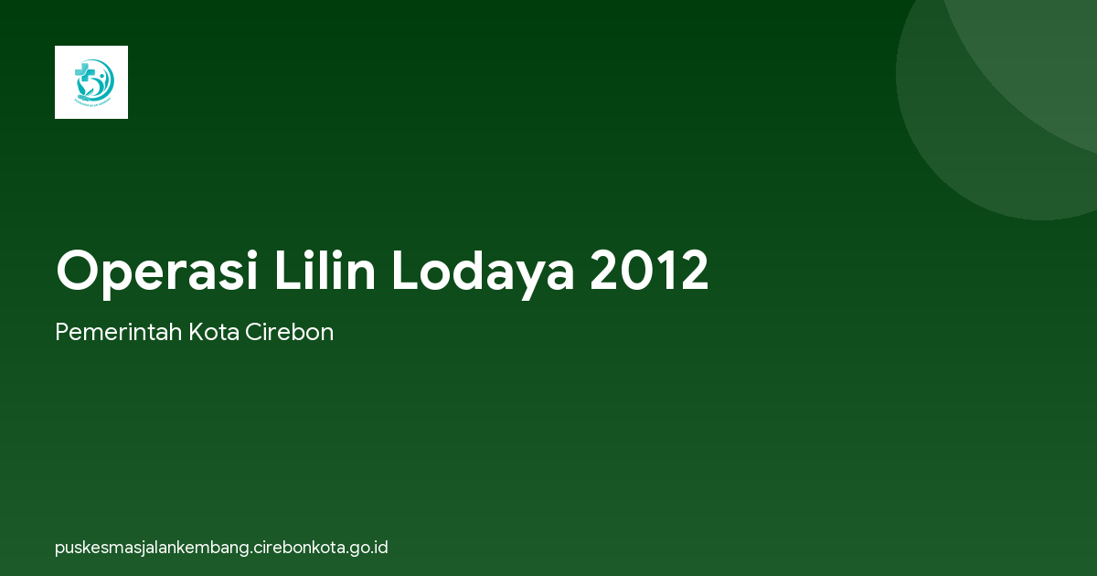 Operasi Lilin Lodaya 2012