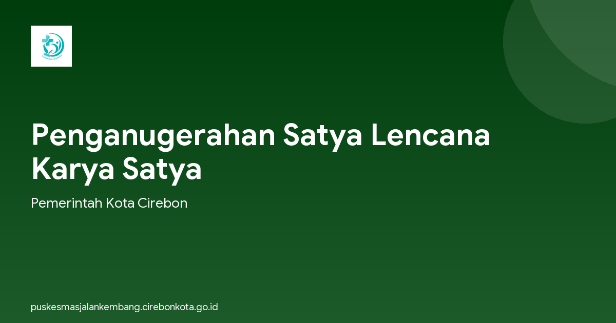 Penganugerahan Satya Lencana Karya Satya