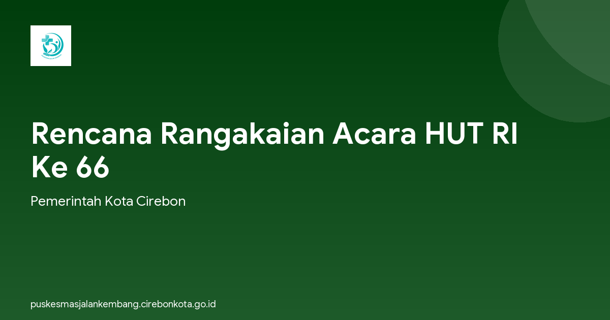 Rencana Rangakaian Acara HUT RI Ke 66