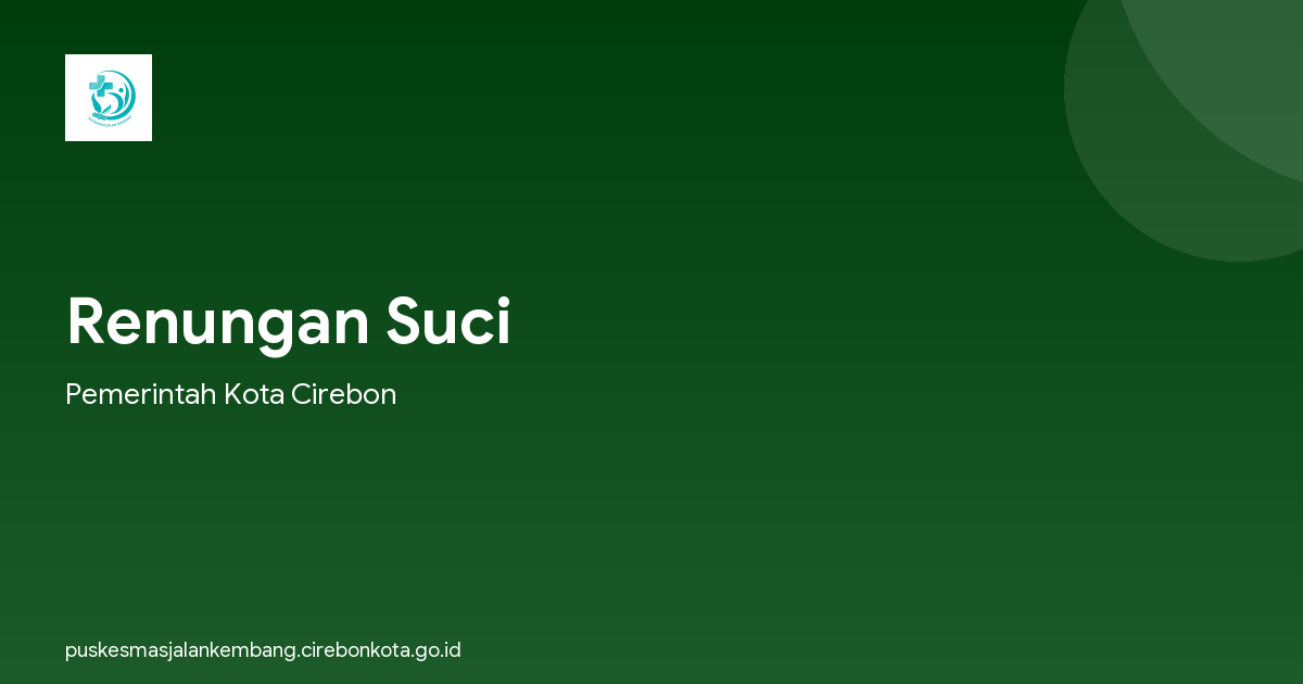 Renungan Suci