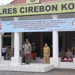 Walikota Inpektur Upacara HUT SATPAM Ke-33 di Mapolresta Ciko